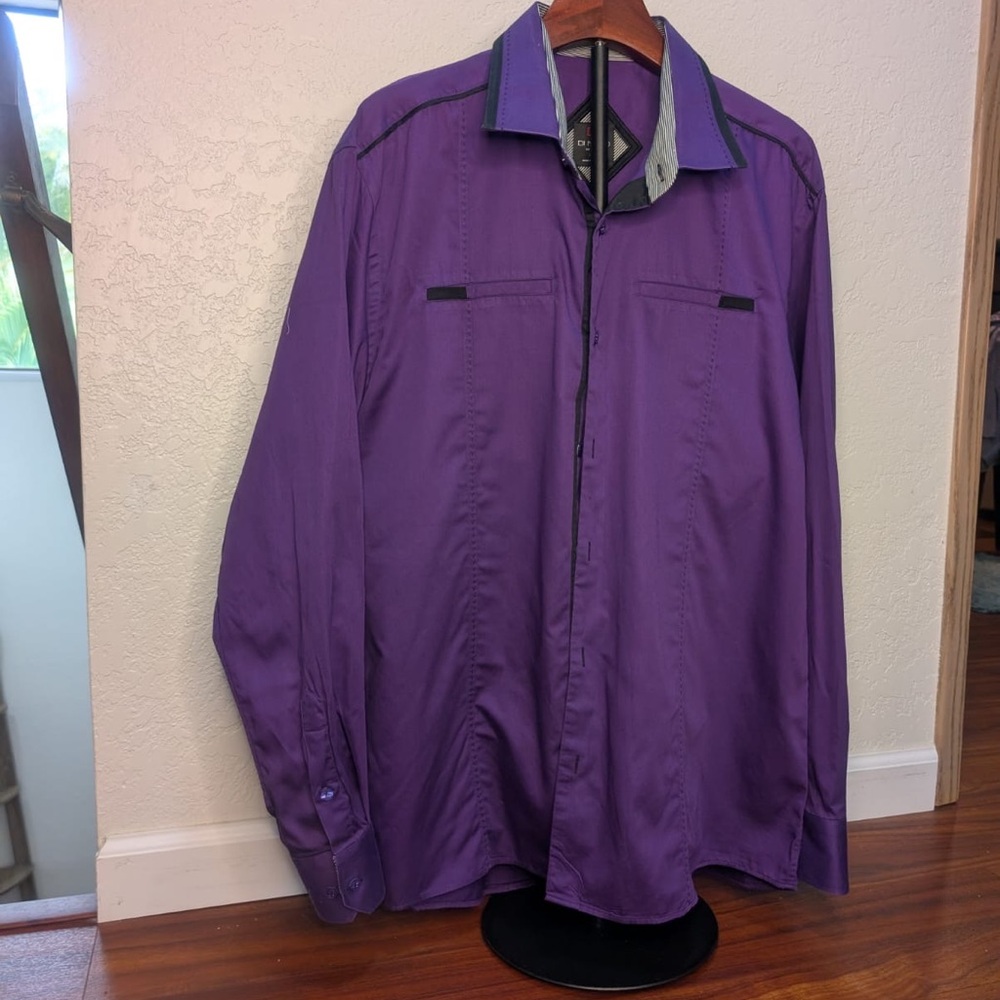 Men's Purple Shirt Jacket